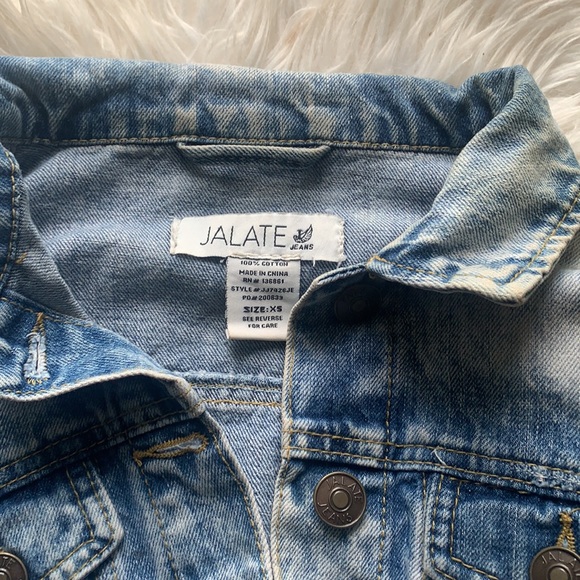 Y2K Destroyed Ripped Cropped Jean Jacket - Picture 6 of 12